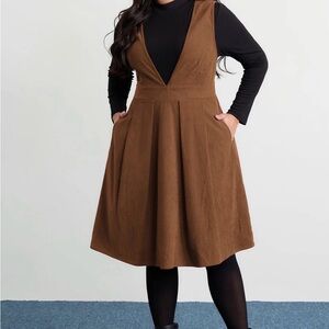 BloomChic Brown Midi Dress